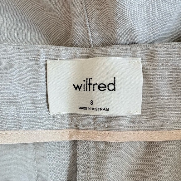 Aritzia Wilfred Allant Gray Linen Blend Cropped Pants - Picture 6 of 13